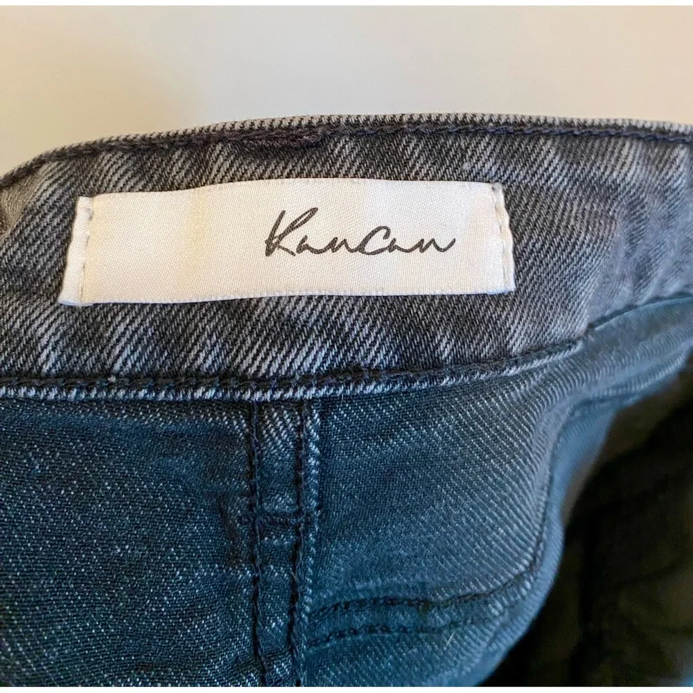 Kancan High Rise Mom Jean womens size 13 / 30 washed black cropped goth KC7196DG